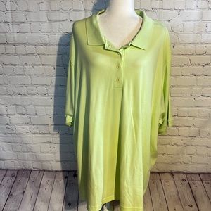 5X Roman’s “golf” shirt w/ collar Short sleeve. Lime green Like new. But…